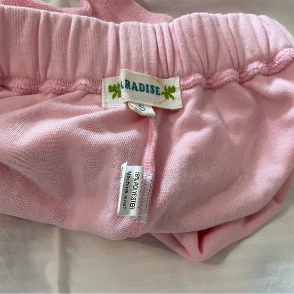 Women’s short Terry shorts with “South Beach” in silver stones. - Picture 3 of 3